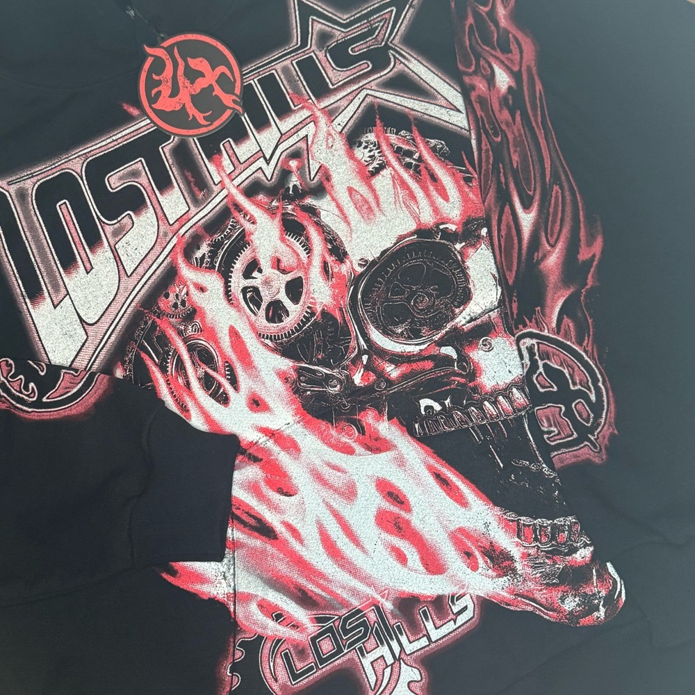 Black and Red Graphic Hoodie